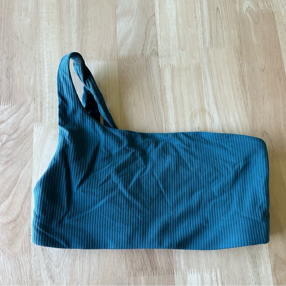 Lululemon One Shoulder Sports Bra Jade Green